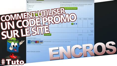 Comment Utiliser Un Code Promo Sur Le Site Encros YouTube