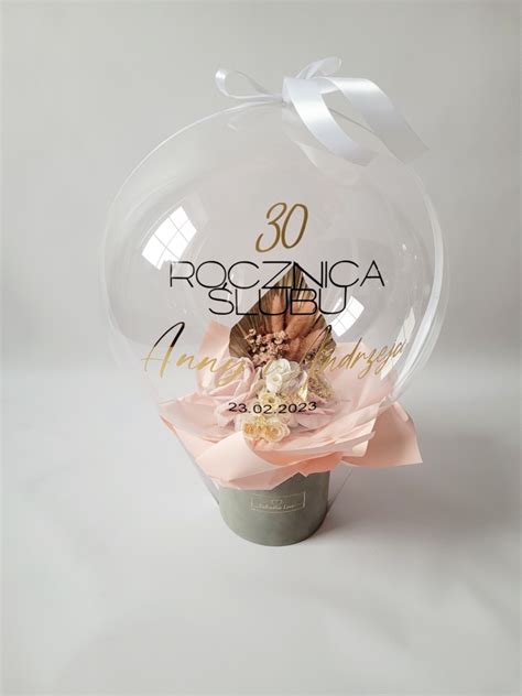 Flowerbubble Personalizowany Balon Z Kwiatami W Rodku Prezent Z