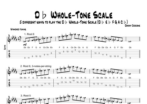 Db Whole Tone Scale 5 Different Ways To Play The Db Whole Tone Scale