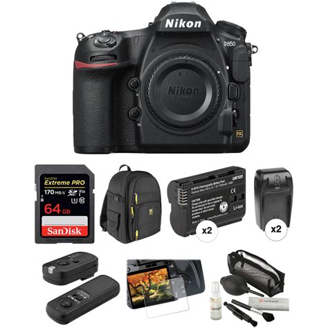 Nikon D850 DSLR Camera Deluxe Kit B&H Photo Video