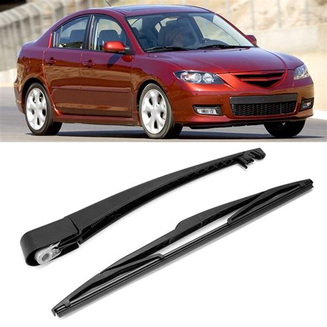 Black Car Rear Windshield Wiper Blade Arm Kit Fit For Hatchback Ebay