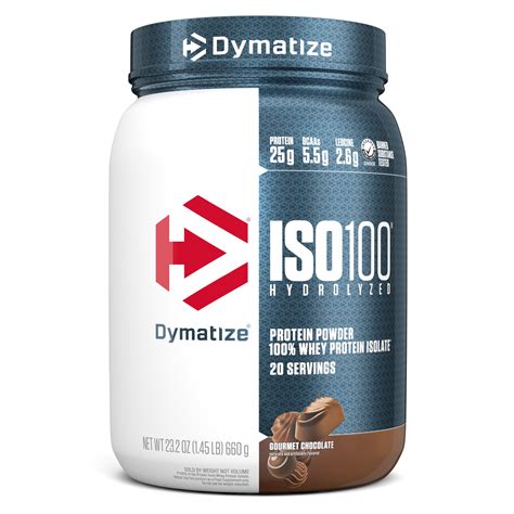 Dymatize ISO100 Hydrolyzed Whey Protein Isolate Powder Gourmet