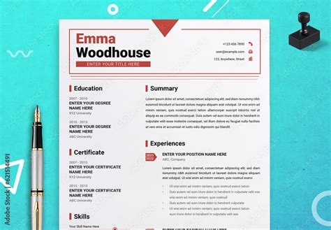 Resume CV Design Stock Template | Adobe Stock