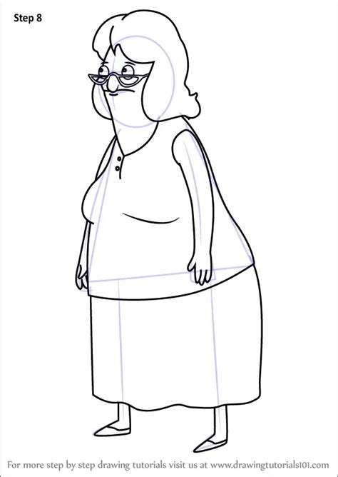 Learn How To Draw Gloria From Bobs Burgers Bobs Burgers Step By