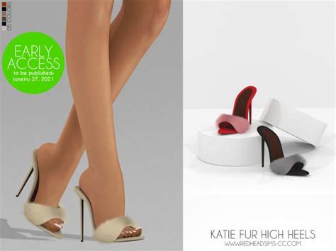 KATIE FUR HIGH HEELS Sims 4 Sims High Heels