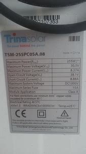 Solar Panel Trina Honey TSM 255 PC05A 08 255 Wp BFR 255Wp