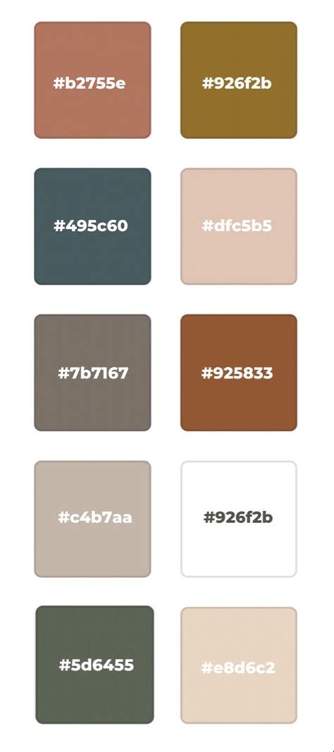 Neutrals Earth Colour Palette Hex Color Palette Brand Color Palette