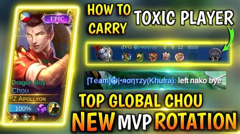 Top Global Chou New Best Rotation Season 2021 Chou Guide Carry Toxic