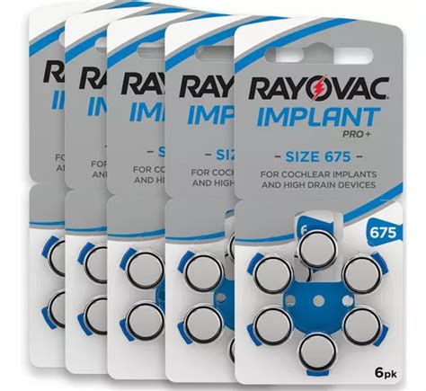 30 Baterias 675 Auditivas Rayovac Pr44 Implant Coclear Pro