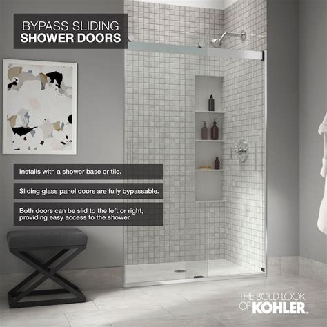 Kohler Levity Anodized Brushed Bronze 56 In To 60 In W X 74 In H