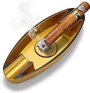 CIGARLOONG Cigar Ashtray Resin Desktop Cigar Holder Holds 2 Cigars