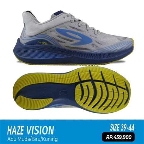 Jual Nineten Sepatu Lari Running Original Haze Vision Abu Muda