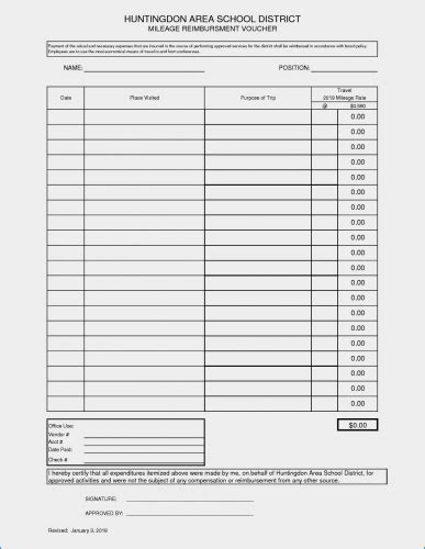 √ Free Printable Mileage Reimbursement Form