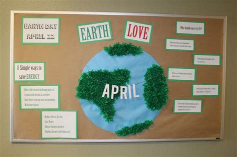 A Bulletin Board With The Words Earth And Love Written On It