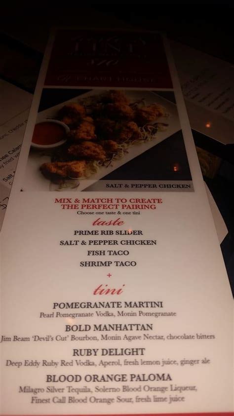 Menu at Chart House steakhouse, Savannah