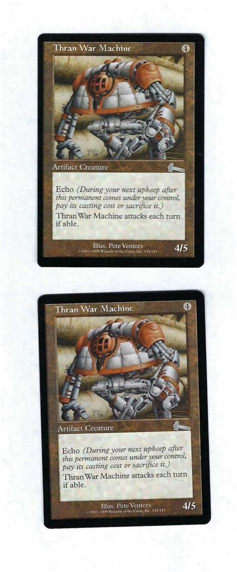 2x Thran War Machine Urzas Legacy Magic The Gathering Nmm Never