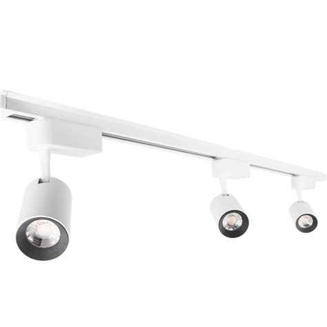 Kit Trilho Eletrificado 1 Metro Branco 3 Spots Led 7w Bran LCG ELETRO