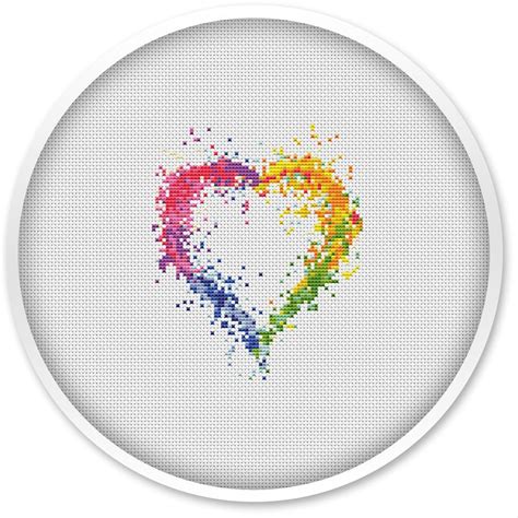 Small Heart Cross Stitch Pattern Free Shipping Cross Stitch Etsy