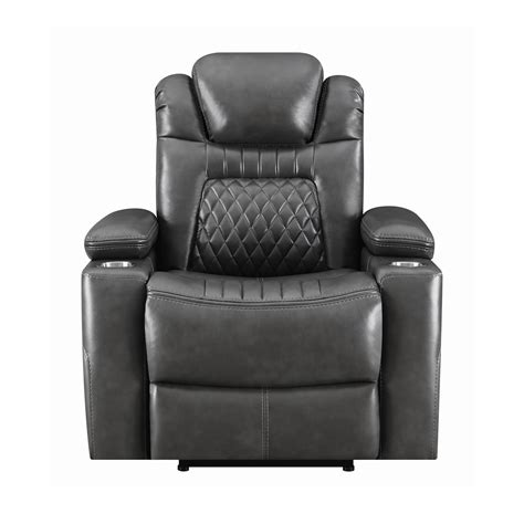 Modern Chocolate Coated Microfiber Power Recliner Coaster P