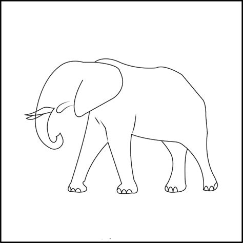 Joli Coloriage D L Phant Pour Les Enfants Vecteur Premium