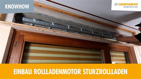 Einbau Rollladenmotor Sturzrollladen Einstellung Endlagen 3T MOTORS