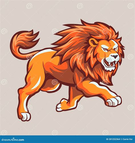 Lion Running In The Wild