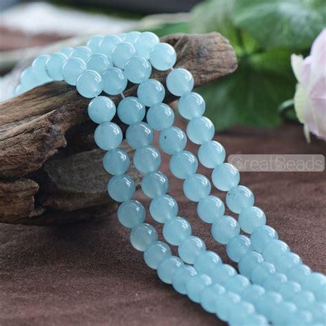 Grade A Natural Sky Blue Chalcedony Beads 6mm 8mm 10mm 12mm Etsy