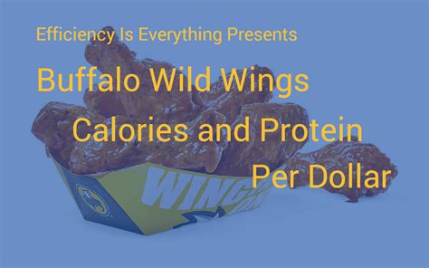 » Buffalo Wild Wings Calories Per Dollar and Protein Per Dollar