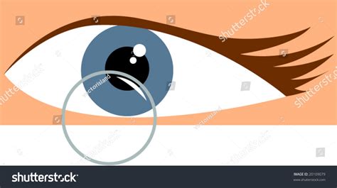 Eye And Contact Lens Stock Vector Illustration 20109079 Shutterstock