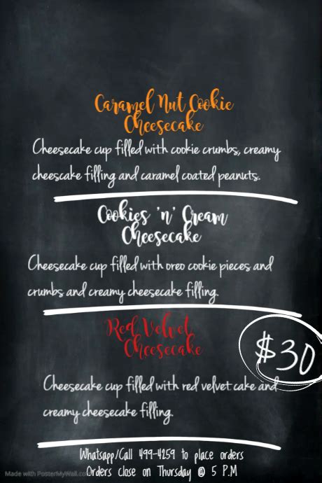 Simple Chalkboard Menu Of The Day Template Postermywall