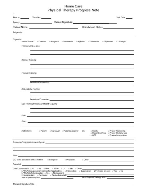 Counseling Progress Notes Template Parahyena