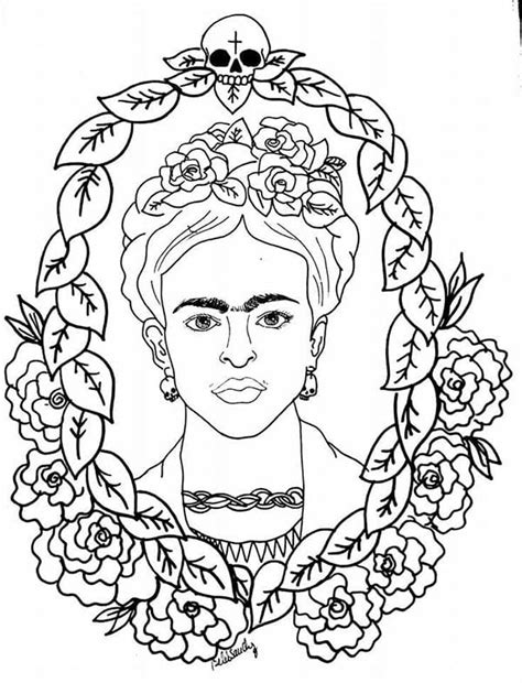 Desenhos De Frida Kahlo Para Colorir Pintar E Imprimir