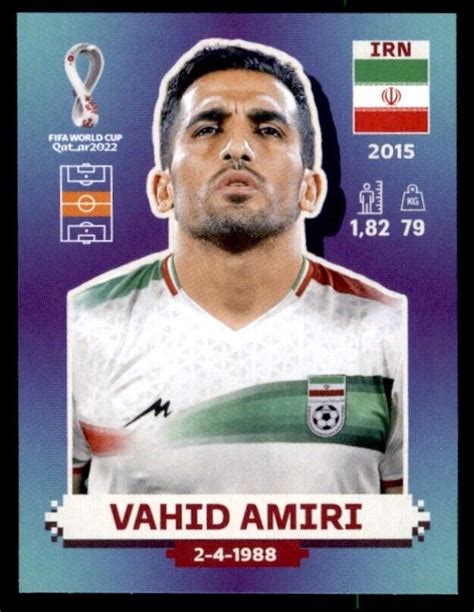 Panini World Cup 2022 Qatar Sticker Vahid Amiri Iran No IRN12 Panini