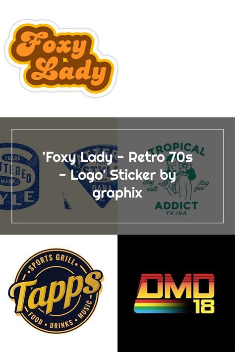 Retro Logos Foxy Lady Retro 70s Logo Sticker By Graphix