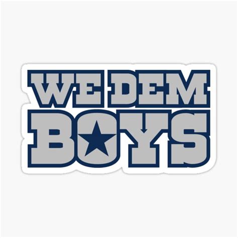 We Dem Boys White Sticker For Sale By Saturdayac Redbubble