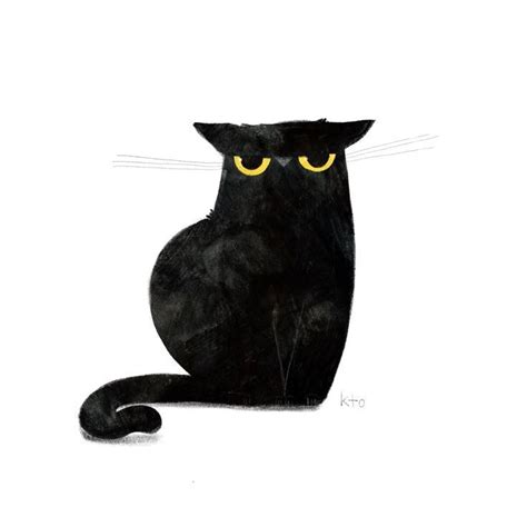 Pin By Alexis Mcgeadie On Black Cat In 2024 Black Cat Drawing Black Cat Illustration Cat