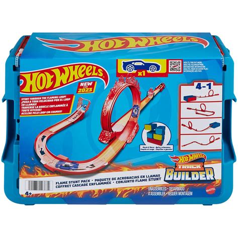 Hot Wheels Track Builder Fire Stunt Pack Entertainment Earth