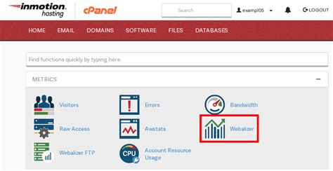 Viewing Statistics Reports With Webalizer Inmotion Hosting