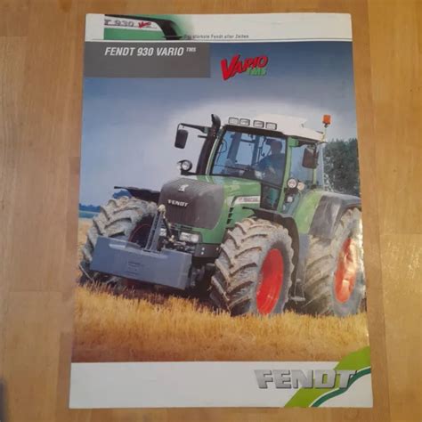 ORIG SCHLEPPER PROSPEKT Fendt 930 Vario TMS Traktor Marktoberdorf EUR