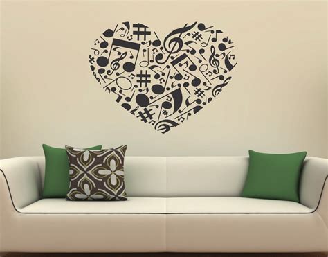 Adesivo Decorativo De Parede M Sical Notas Musicais Rock R Em