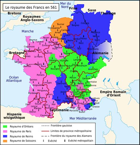 Carte Du Royaume Des Francs En 561