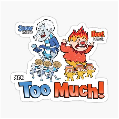 "Miser Brothers - Too Much!" Sticker for Sale by MarkThaler | Redbubble