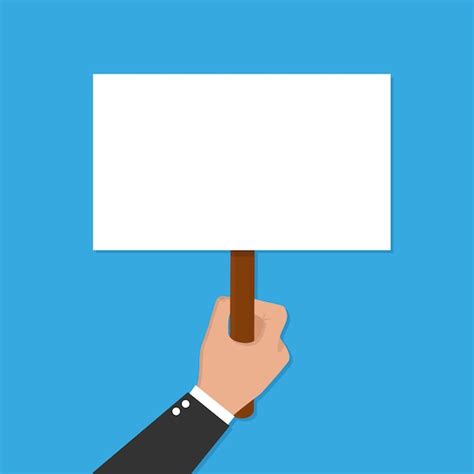 Premium Vector Hand Holding Placard