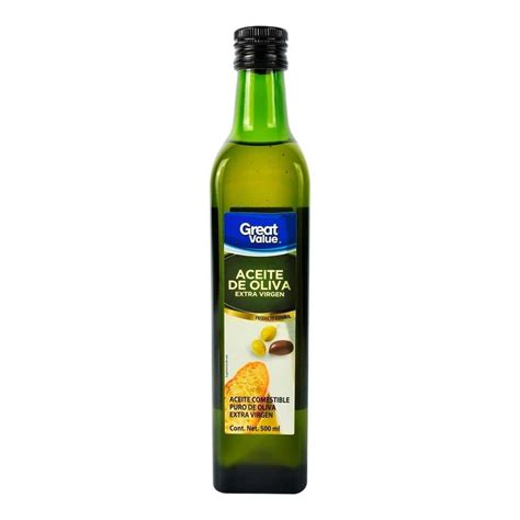 Aceite De Oliva Great Value Extra Virgen 500 Ml Walmart