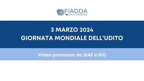 Giornata Mondiale Dell Udito Marzo Youtube