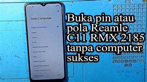 Buka Pin Tau Pola Realme C11 Sangat Mudah Tanpa Laptop YouTube