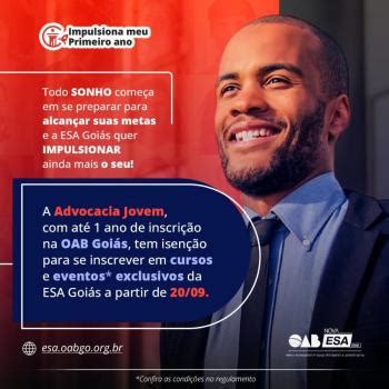 OAB GO e ESA GO oferecem 100 de desconto em cursos e eventos OAB Goiás