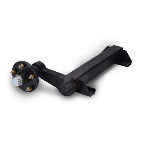 2200lbs Capacity 5bolt Trailer Parts Rubber Unbraked Half Torsion Beam Spindle Stub Axles With