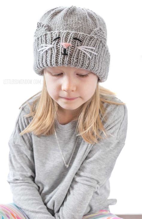 Charming Cat Hat Knitting Pattern - Little Red Window