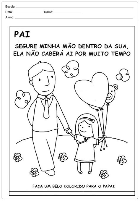 Desenhos Para Colorir E Imprimir Para Dia Dos Pais S Escola